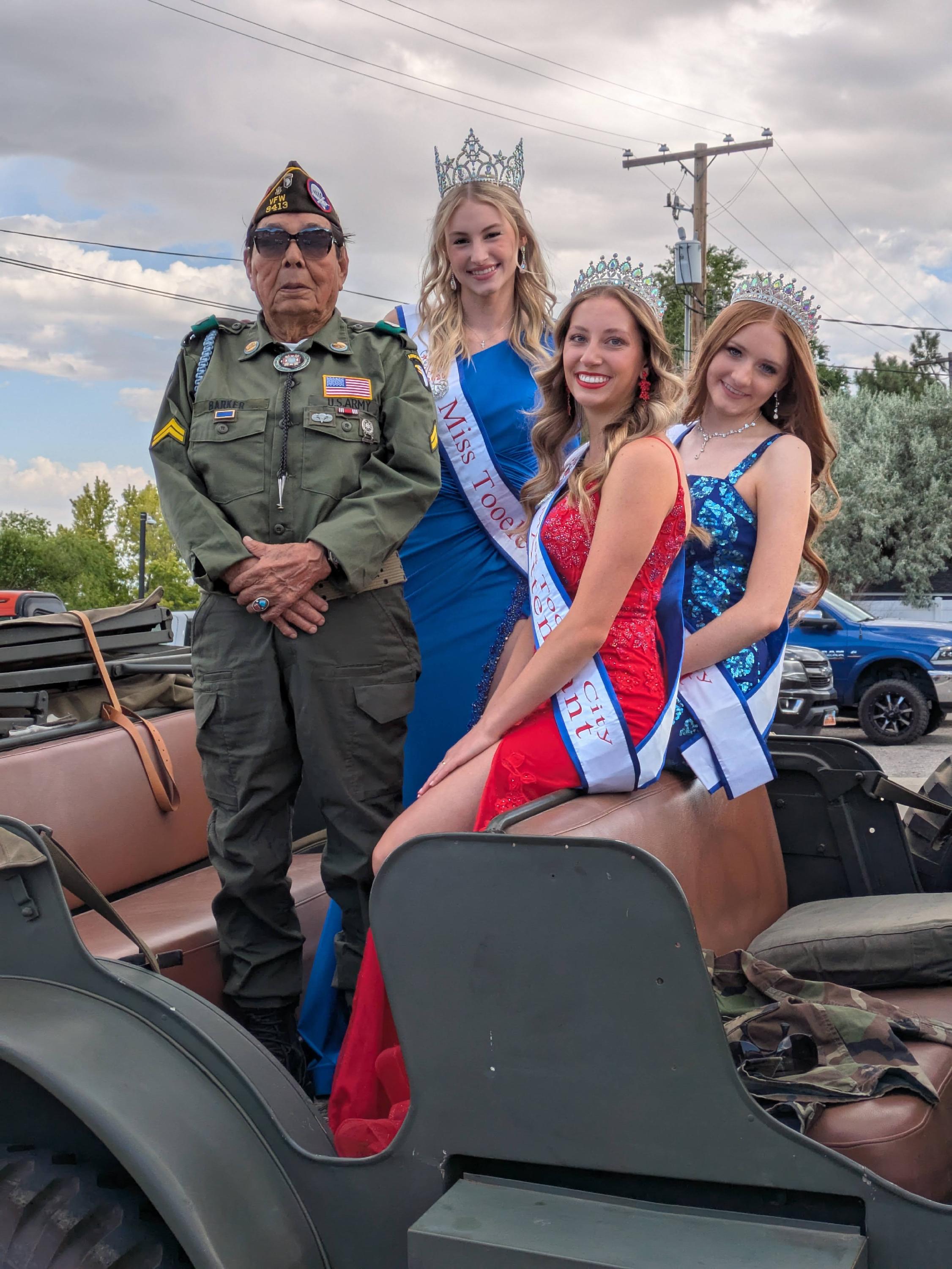 Miss Tooele and Attendants with Grand Marshal